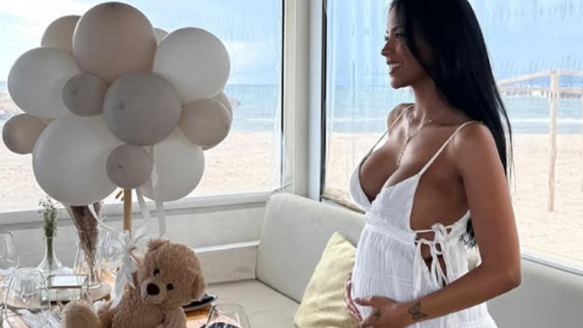 Jeimy, en la fiesta de revelación del sexo de su bebé.