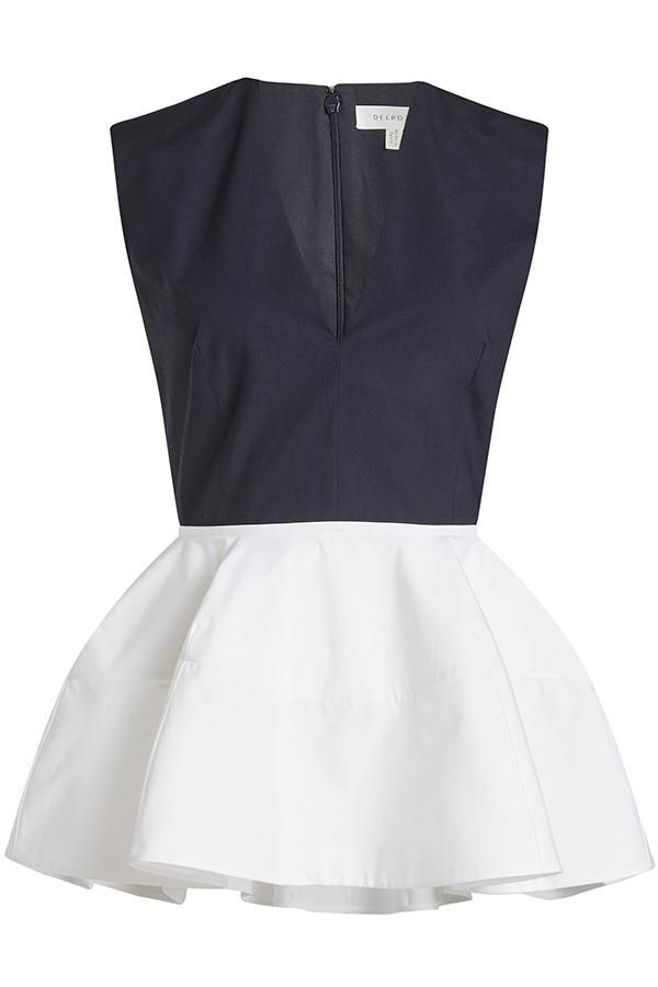 Top peplum de Delpozo para su colección cápsula para Stylebop.com