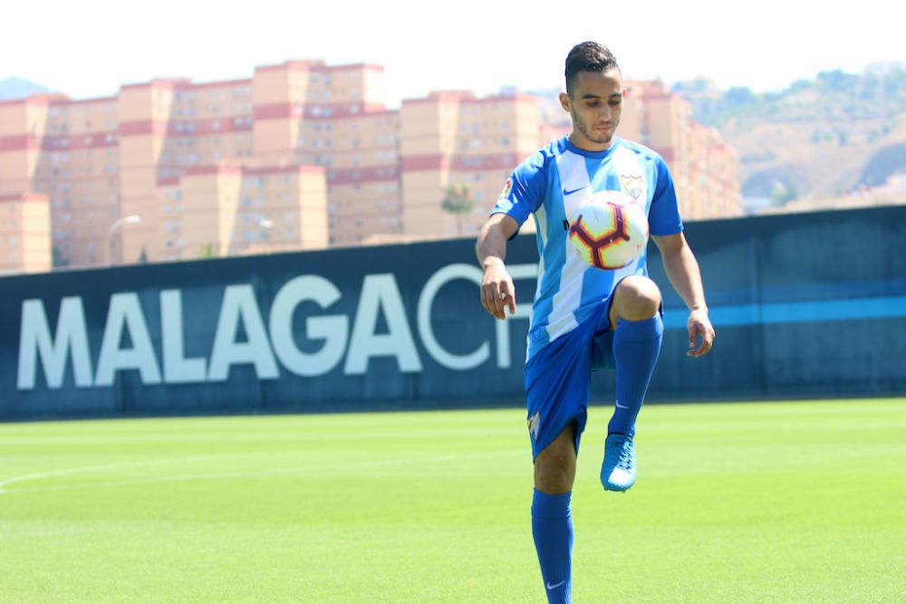 Presentación de Badr Boulahroud como nuevo jugador del Málaga CF.