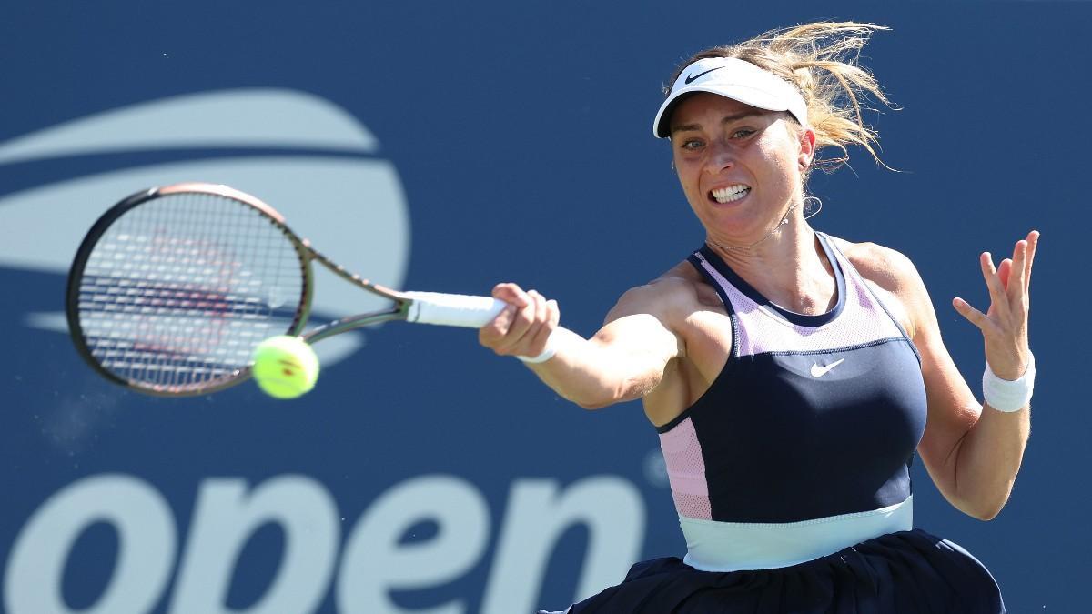 Badosa, durante su debut en el US Open
