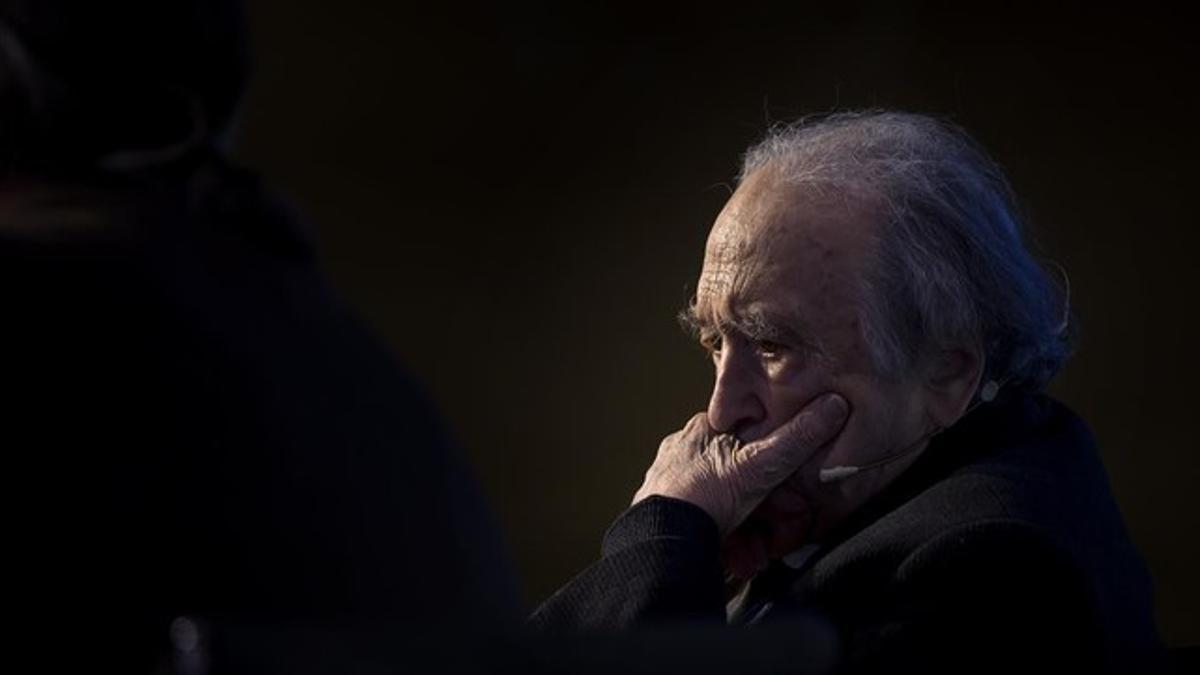 Rafael Sánchez Ferlosio, en Madrid, donde ha presentado su último libro.