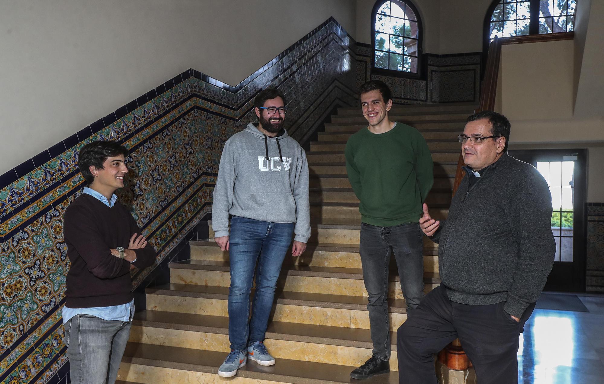 Luis González, Bruno Jiménez y David Rojas, tres seminaristas valencianos