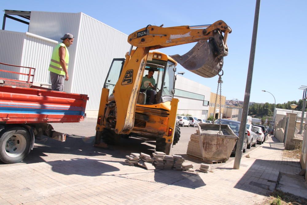 Obras en el polígono Santiago Payá de Alcoy