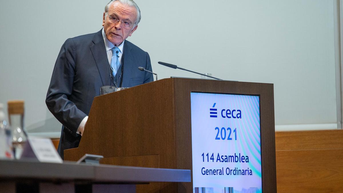 Isidro Fainé, en la asamblea general de la CECA