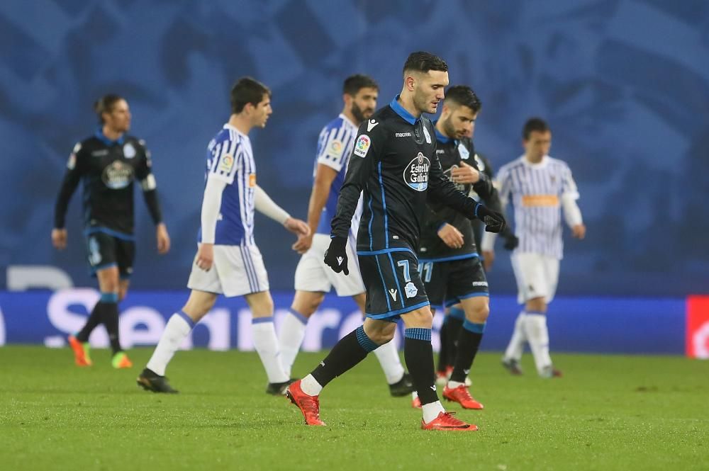 El Dépor sale goleado de Anoeta