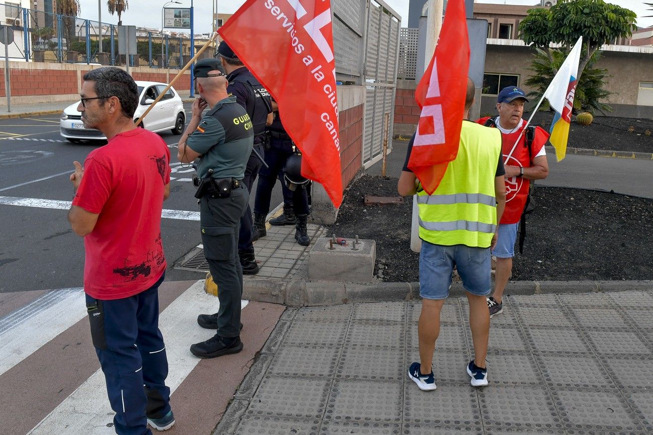 La primera jornada de la huelga de transporte no deja incidencias destacables en Las Palmas