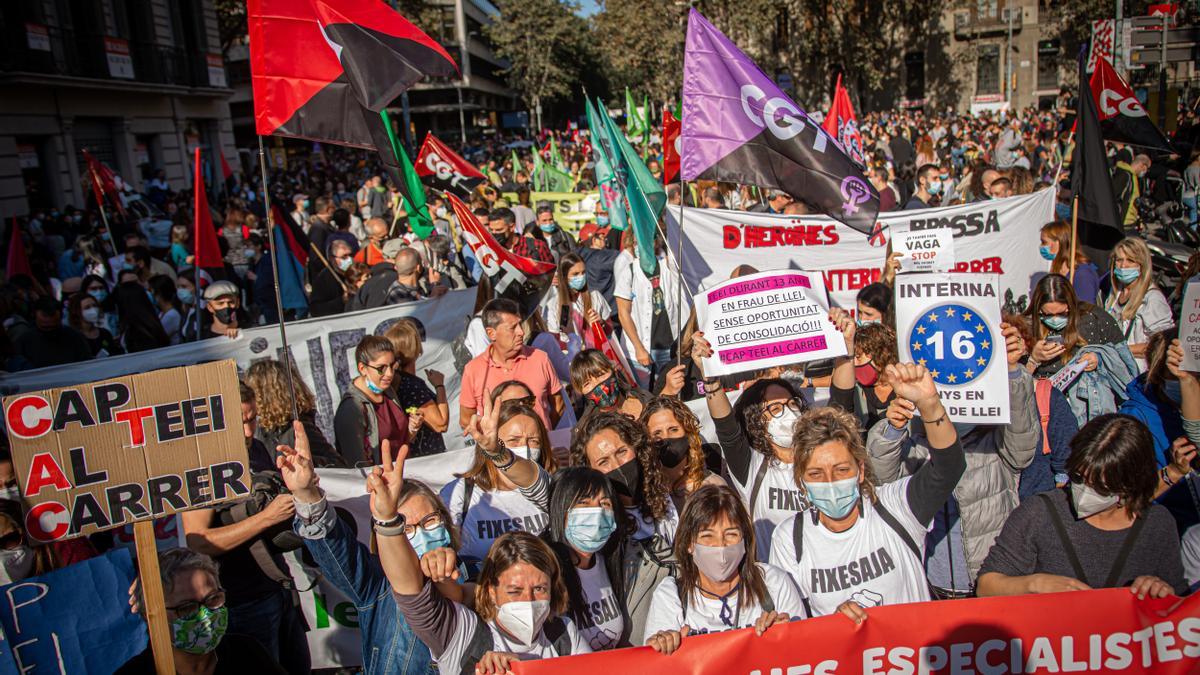 Manifestación de interinos