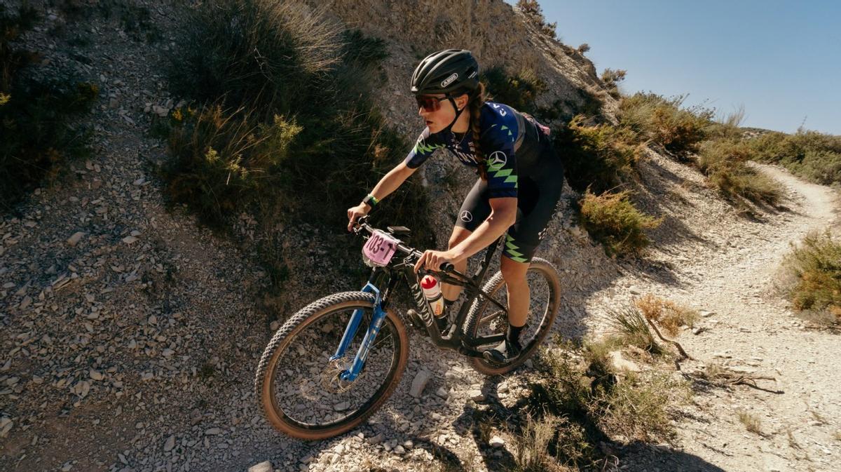 Stefanie Dohrn, durante la pasada edición de la Andalucía Bike Race.