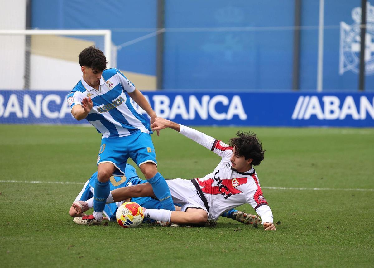 El Dépor juvenil se impone al Rayo (4-1) y avanza a cuartos en la Copa del Rey