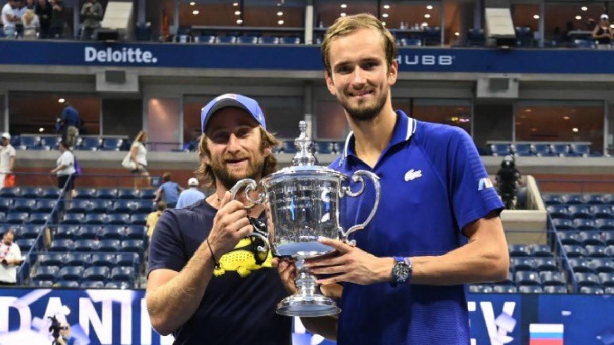 Daniil Medvedev y Giles Cervara, cuando el ruso ganó el US Open