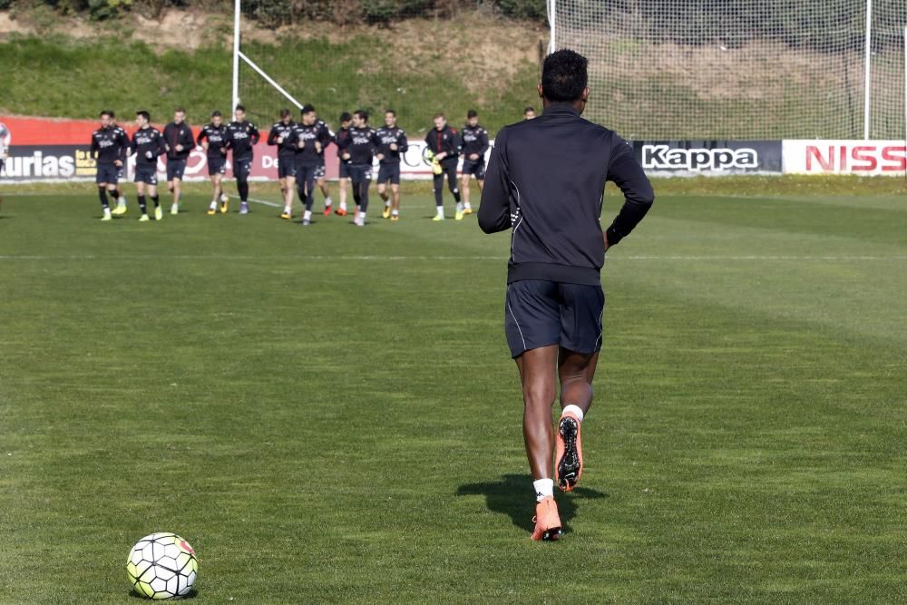 Entrenamiento del Sporting de Gijón