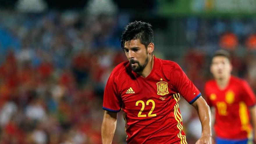 Nolito, en el partido frente a Georgia.