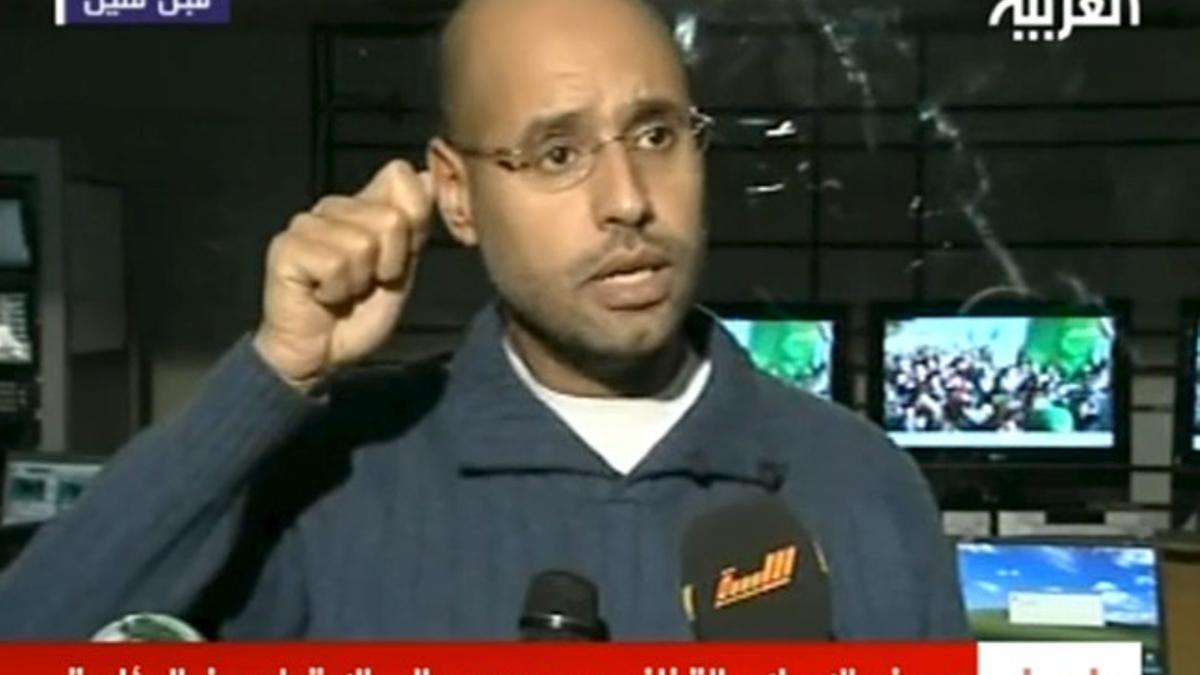 Saif al Islam Gadafi, en declaraciones a la televisión estatal libia.