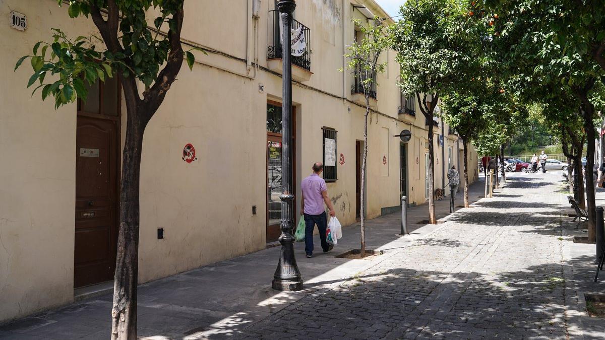 Casas de la calle de Pons i Gallarza, en el barrio de Sant Andreu