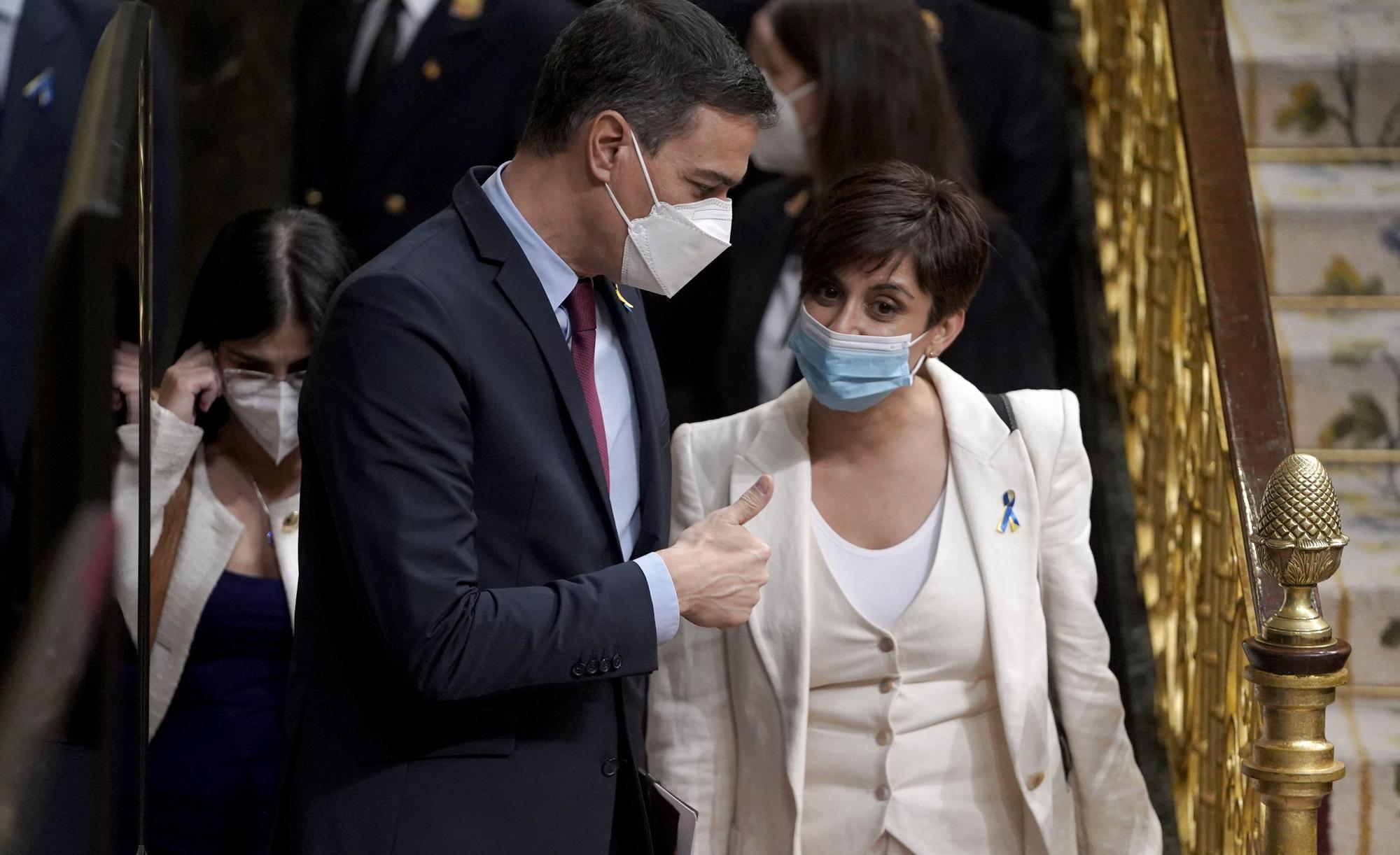 Pedro Sánchez e Isabel Rodríguez. FOTO JOSÉ LUIS ROCA