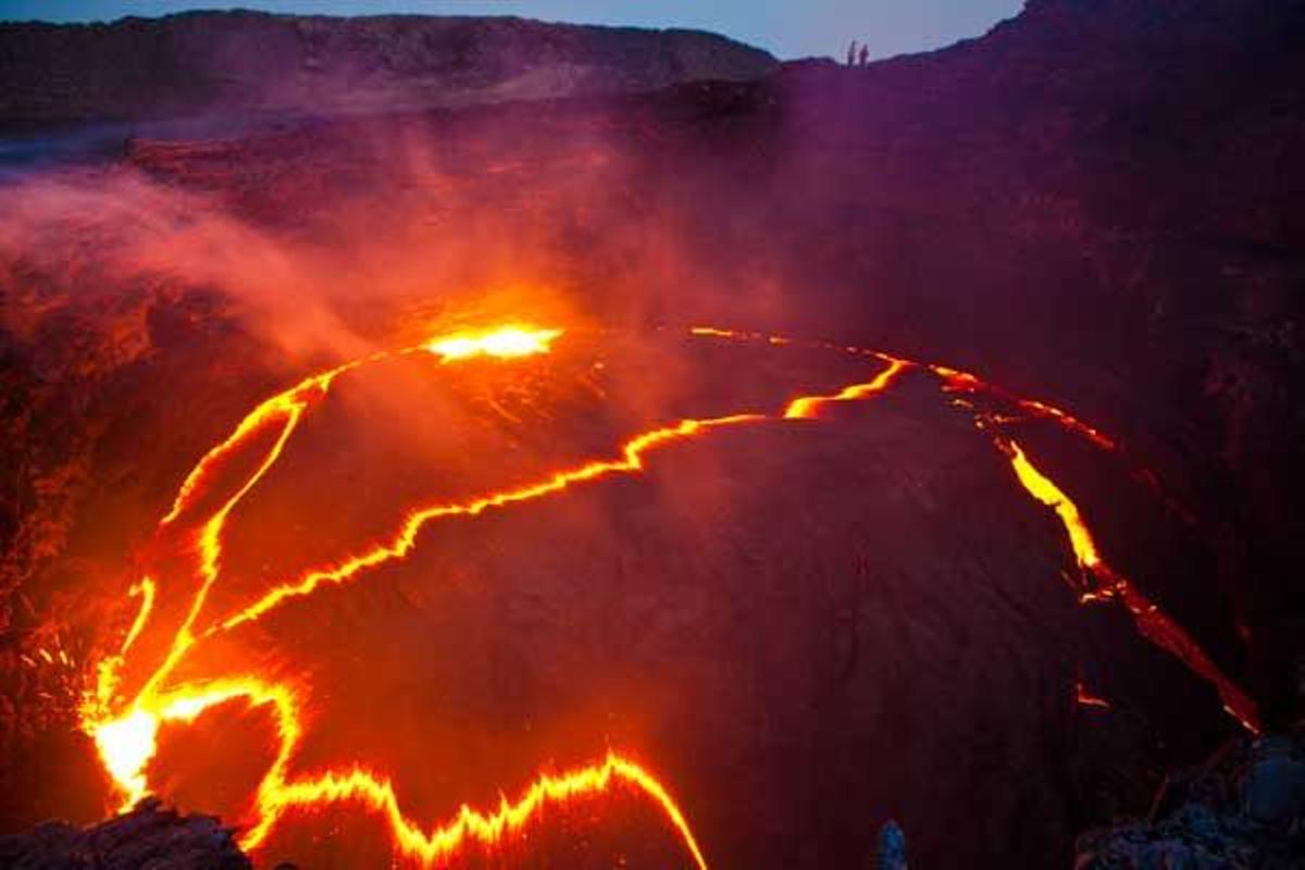 Erupción del volcán Erta Ale, en el Cuerno de África, al norte de Eritrea.