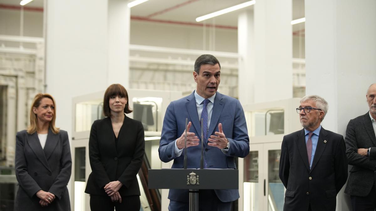 El presidente del Gobierno, Pedro Sánchez, hoy en Barcelona.