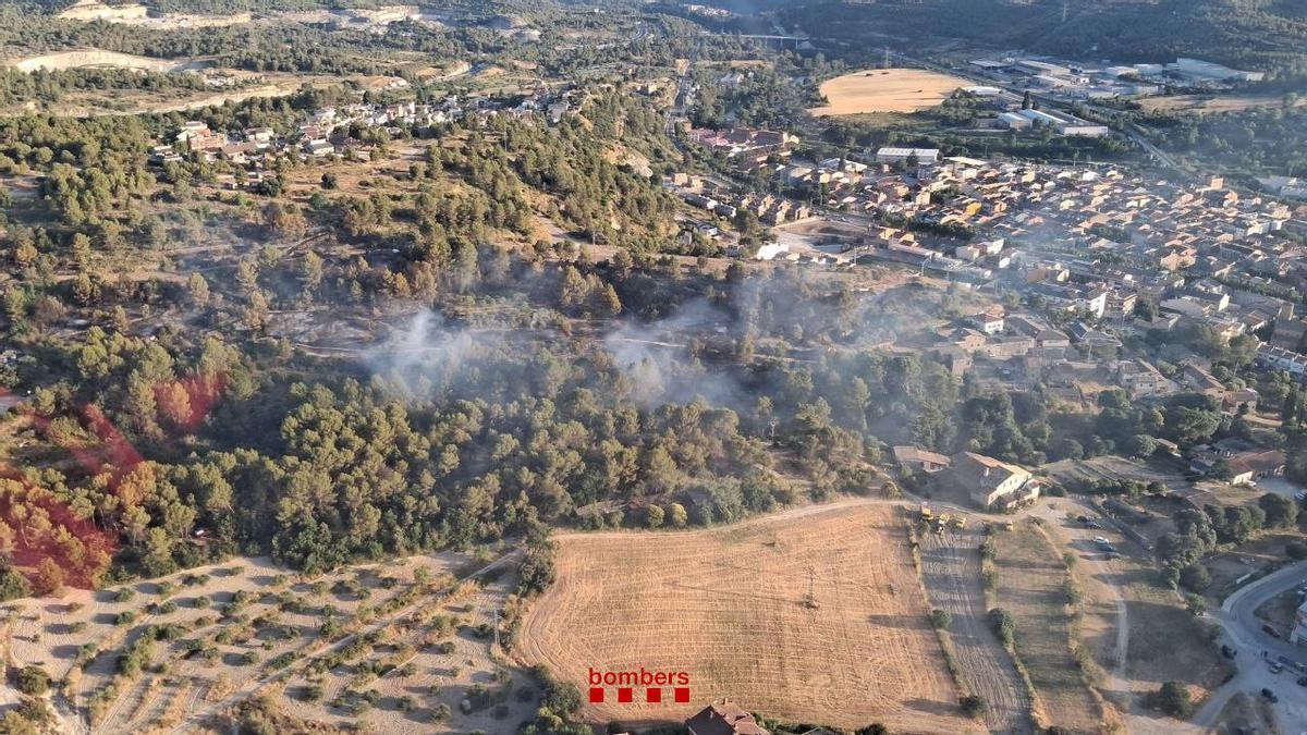 L'incendi de Sant Vicenç de Castellet, des de diferents perspectives del municipi