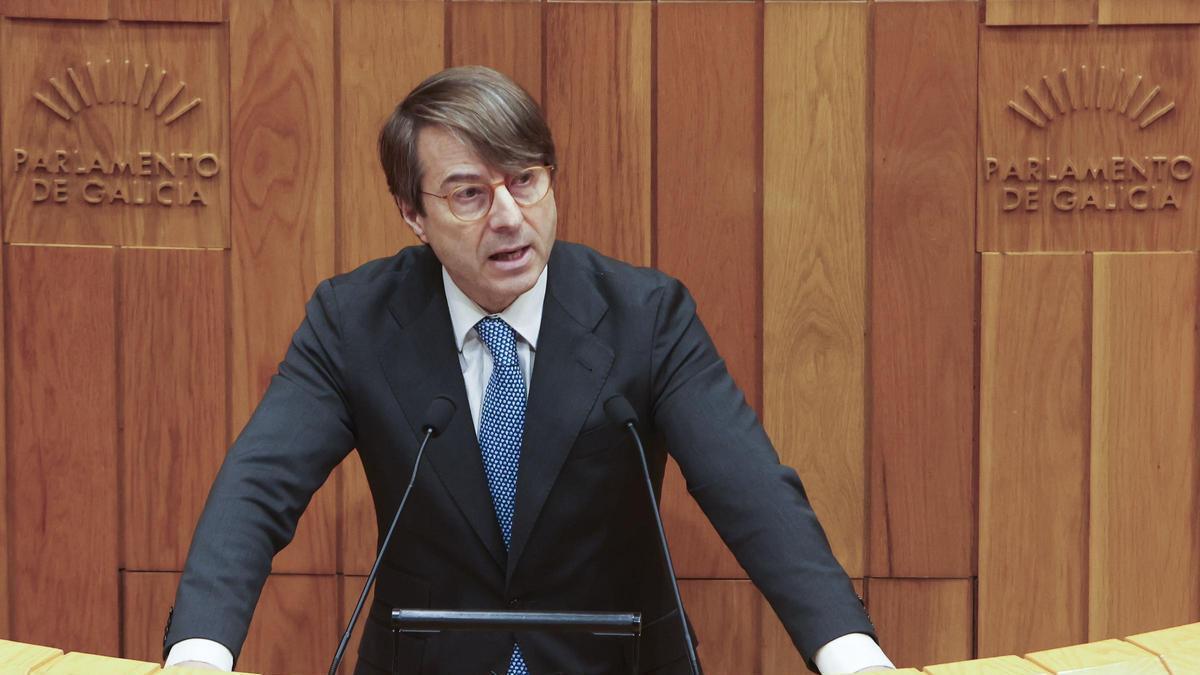 Miguel Corgos, en el Parlamento.