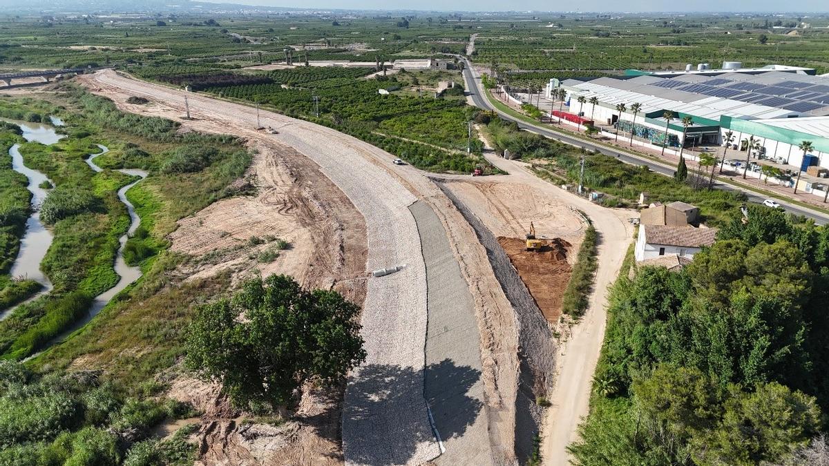 La nueva protección construida en Algemesí.