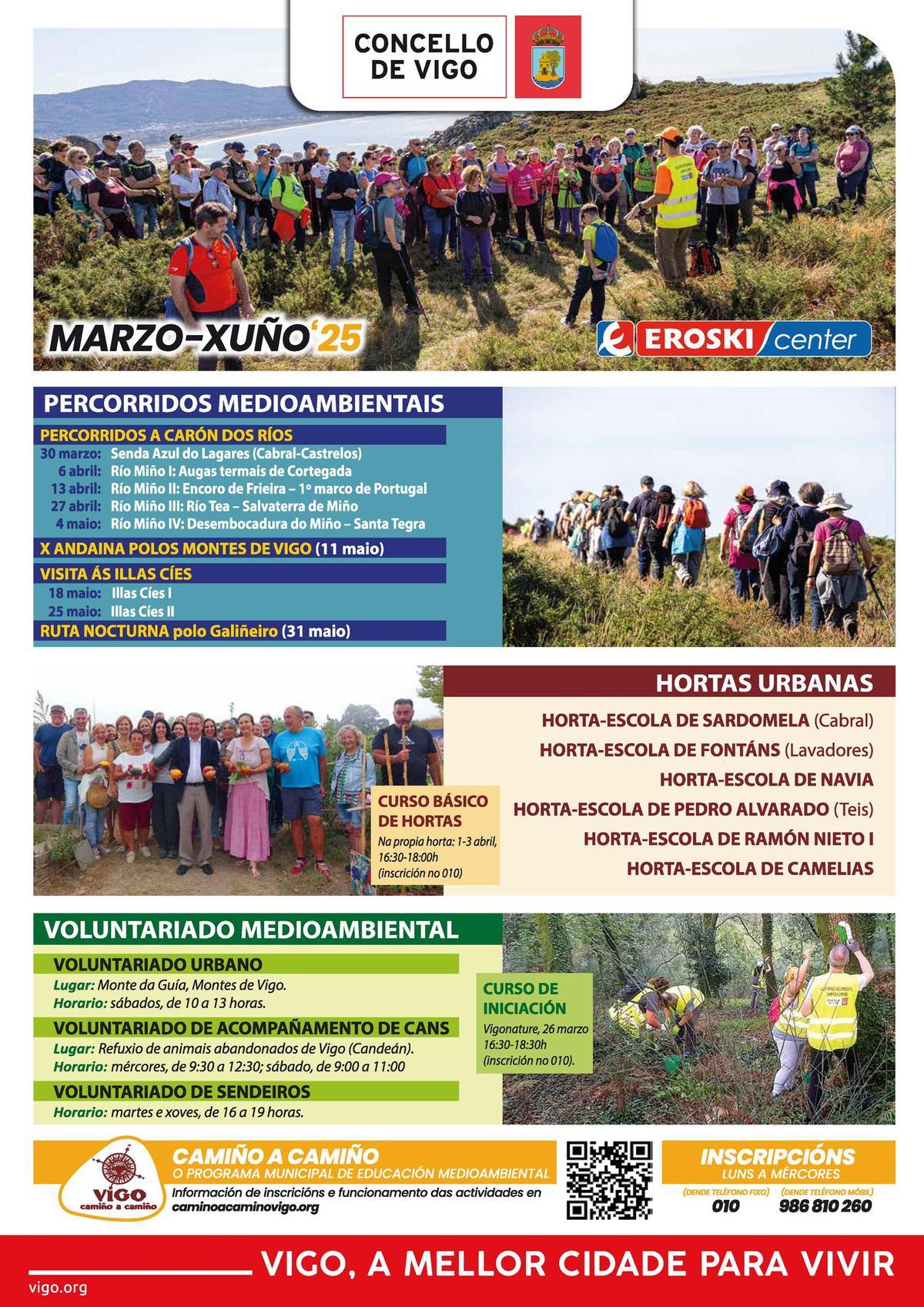 Programa completo de Camiño a Camiño 2025 en primavera.