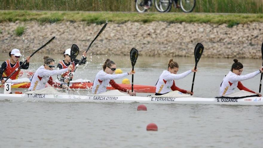 La asturiana Sara Ouzande, medalla de plata en el K-4 español de 500 metros en la Copa del Mundo