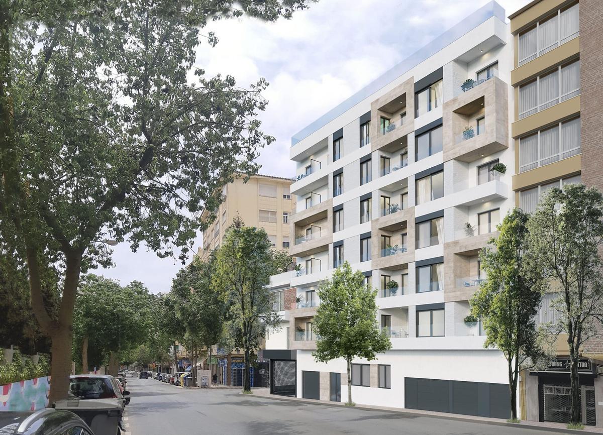 Maqueta del nuevo edificio en calle Pelayo