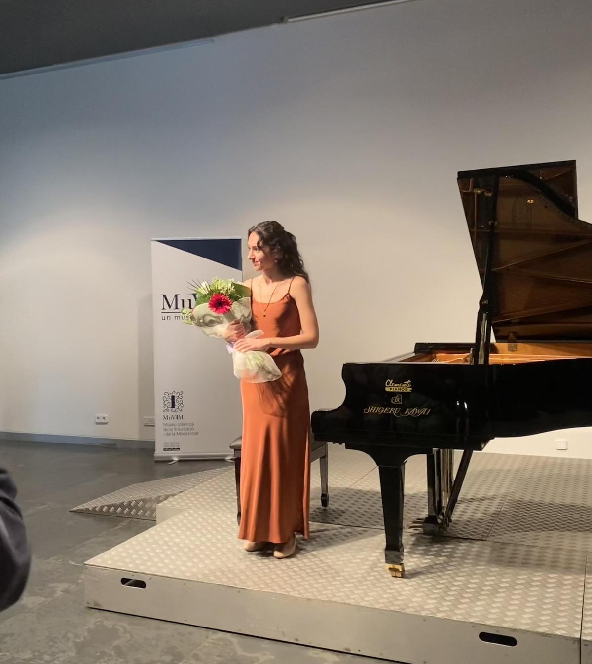 La joven pianista.