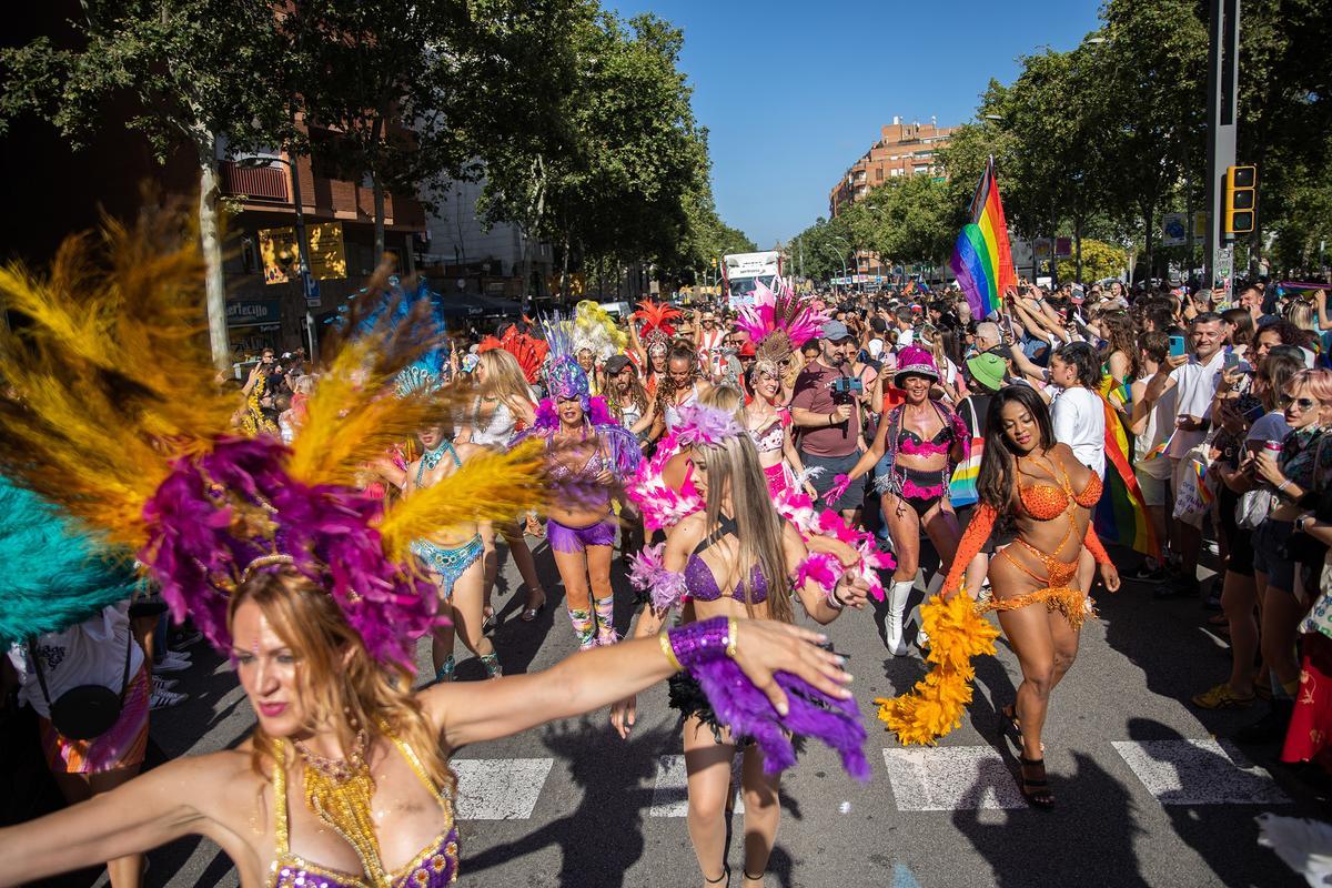 Manifestación del Día del Orgullo en Barcelona.