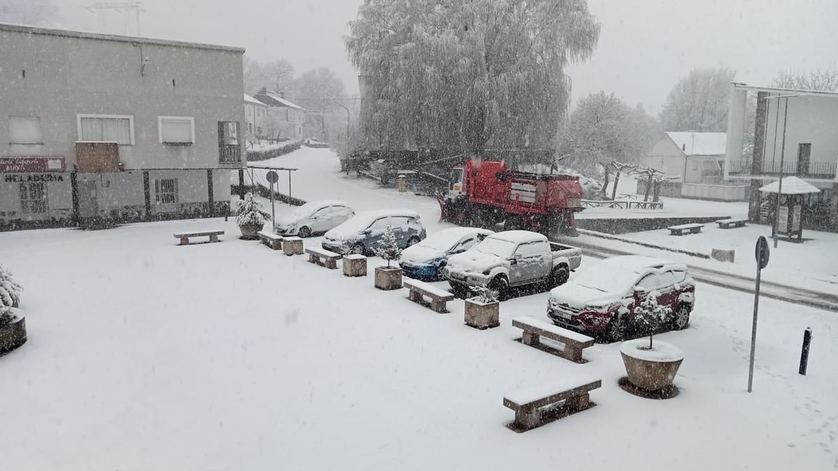 Nieve en Ribadelago.