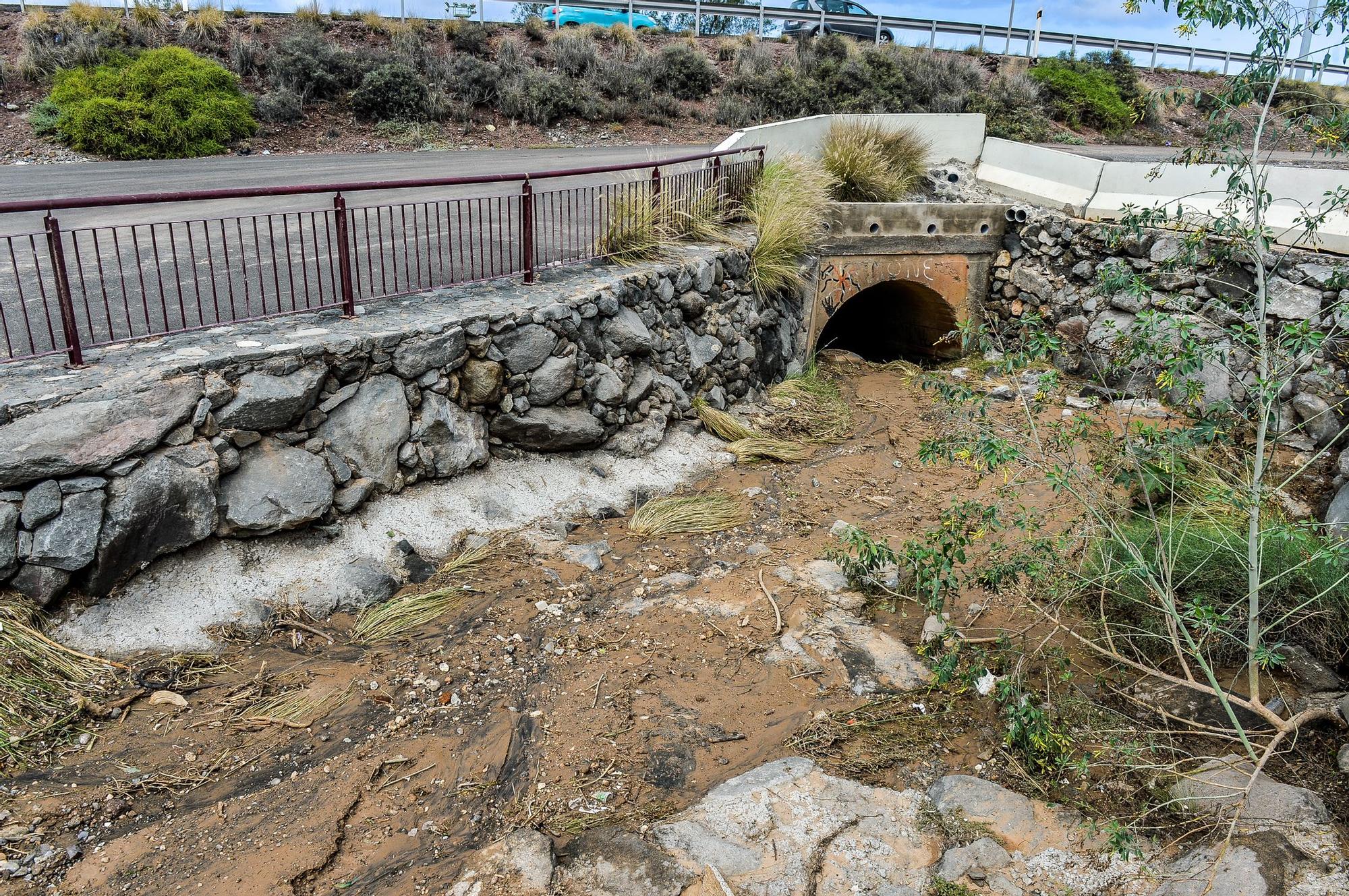 Barrio de Cañada Honda tras el paso del temporal Hermine