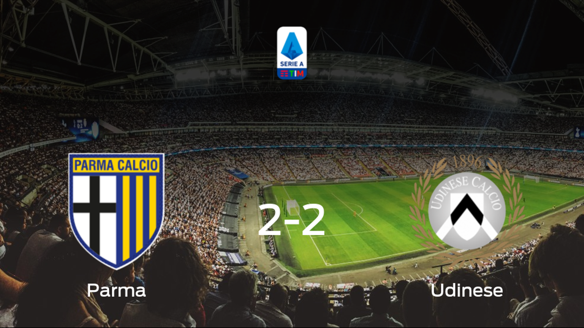 El Parma y el Udinese se reparten los puntos y empatan 2-2