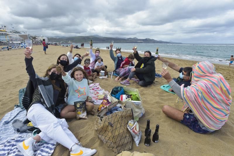 Playa el primer día del año 2021