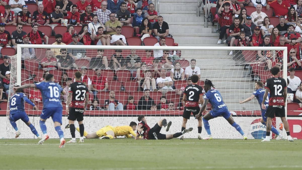 Arambarri puso el 0–1 para el Getafe con un buen remate, en el último encuentro que el Mallorca jugó en Son Moix esta temporada.