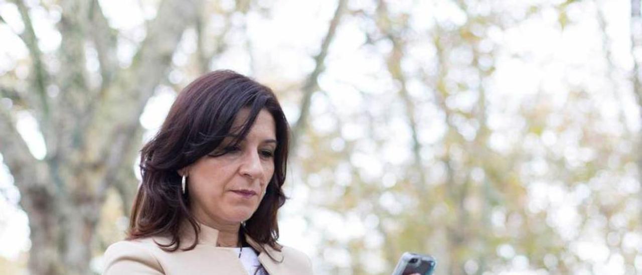 Carmen Rodríguez Maniega, en el parque del Muelle.