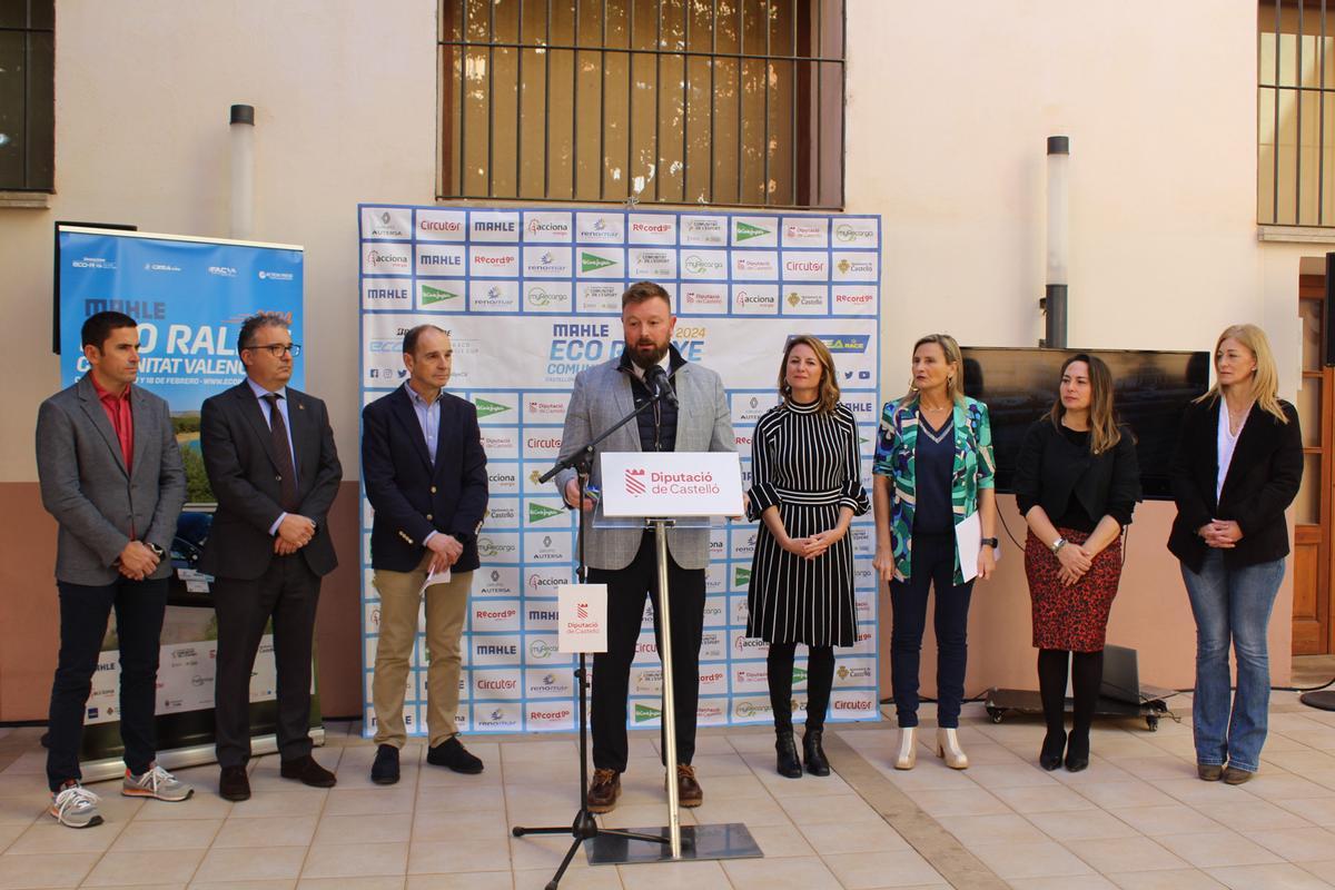 Iván Sánchez, diputado de Deportes, durante la presentación del Eco Rallye 2024.