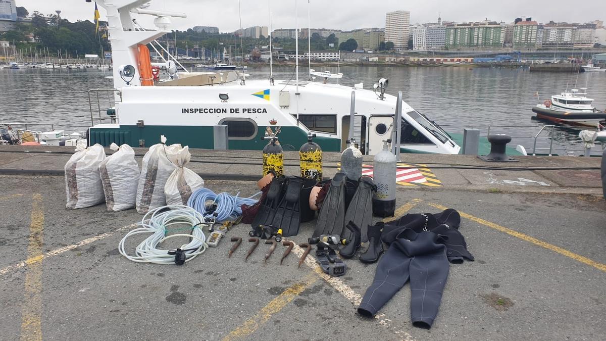 La incautación realizada por la Guardia Civil.