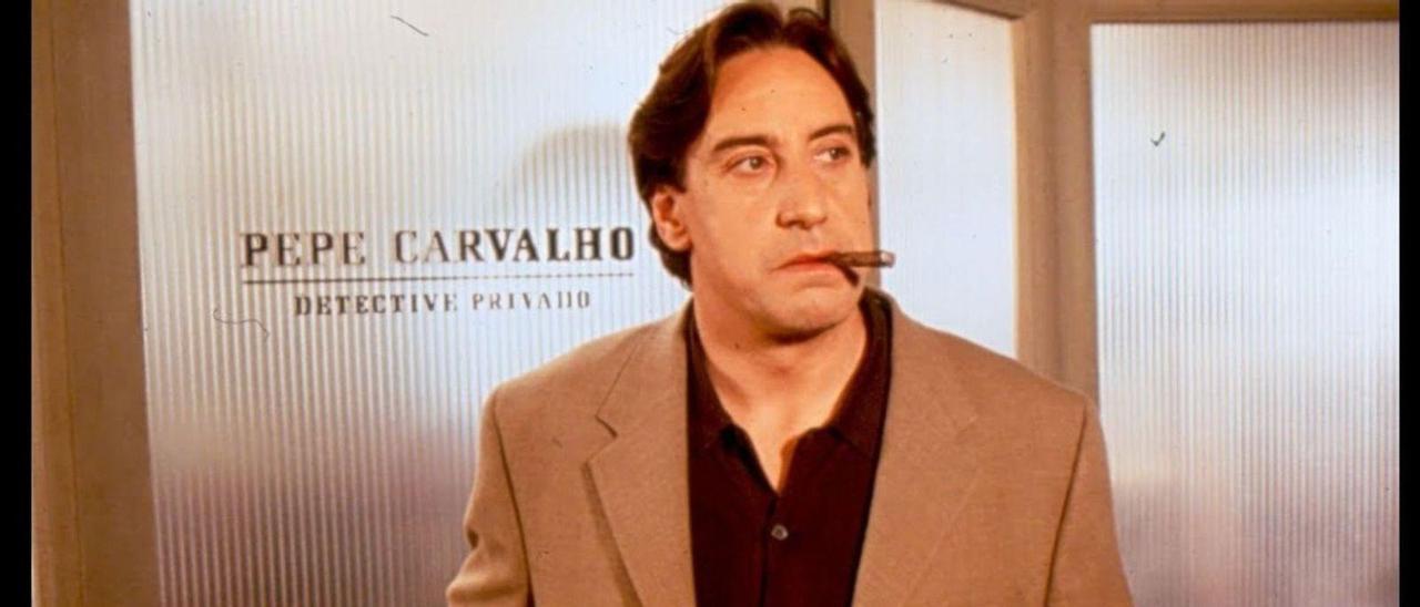 Juanjo Puigcorbé nunha imaxe da serie televisiva Pepe Carvalho (1999).