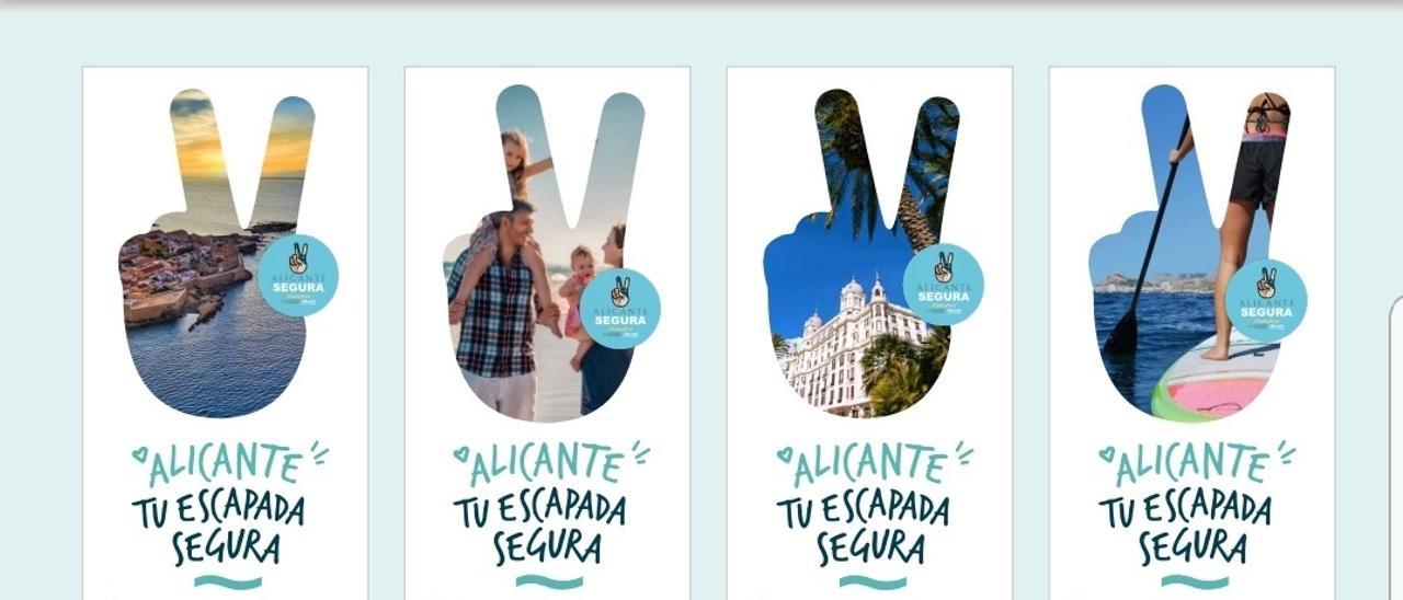 Cartel en el que Alicante se promocionó como ciudad de &quot;escapadas&quot; para otoño.