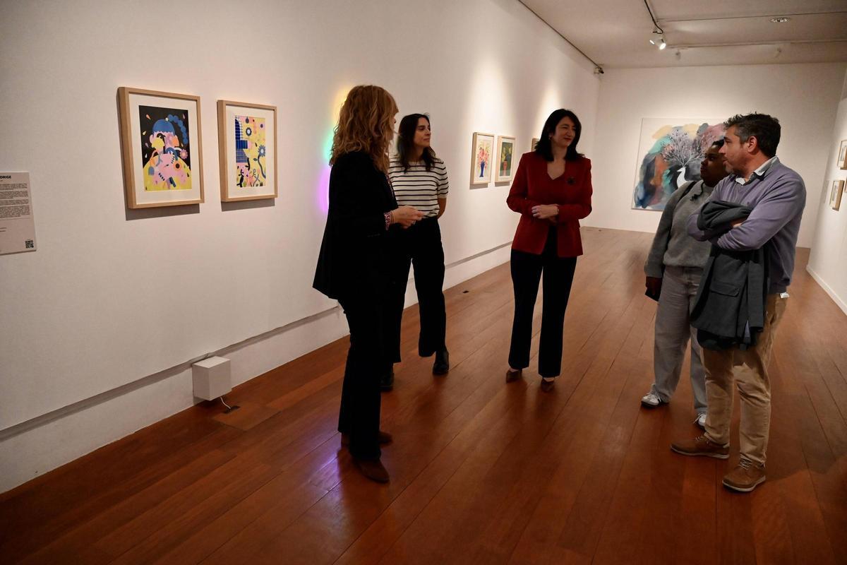 Participantes, esta mañana, en la presentación de la exposición.