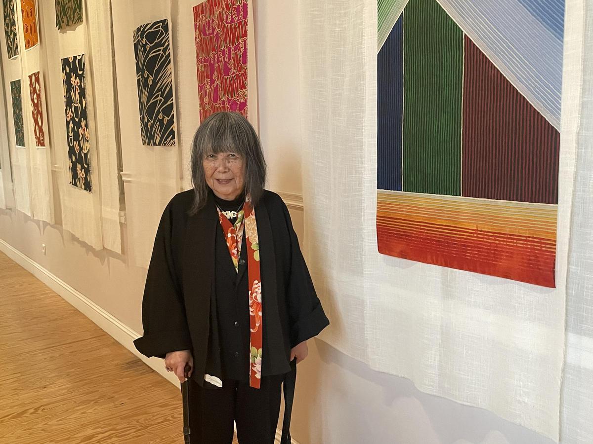 Mako Artigas en la inauguración de la exposición el pasado 18 de marzo en Madrid.