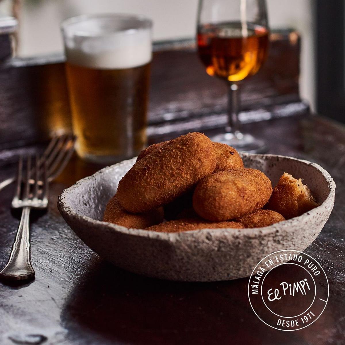 Croquetas de puchero al estilo tradicional en El Pimpi