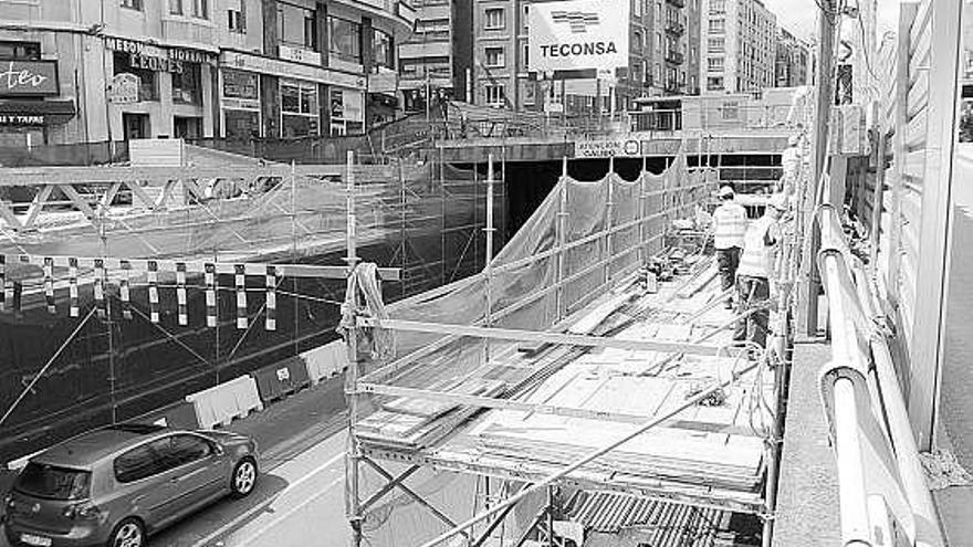 Las obras de ampliación de la Losa sobre la avenida de Santander, ejecutadas por Teconsa.