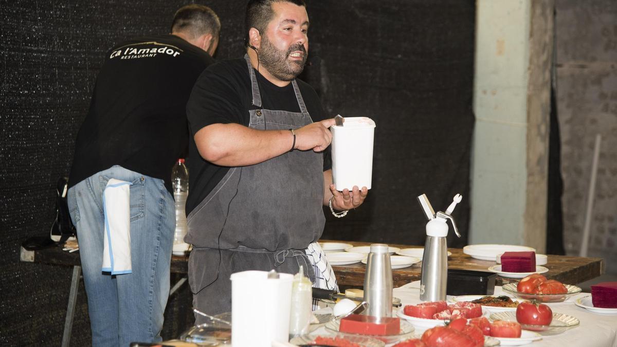 El xef Diego Alías, del restaurant Ca l’Amador, en la Festa del Tomàquet, el 2019