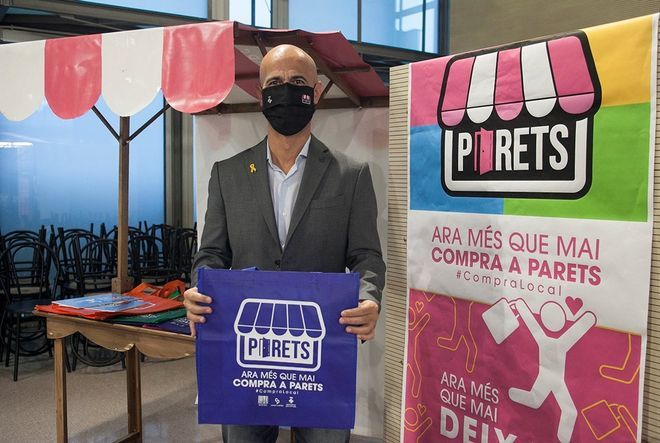 El alcalde de Parets, Jordi Seguer, en la presentación de la campaña el pasado mes de octubre