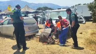 Trasladado de forma involuntaria al hospital de Plasencia un ravero gravemente afectado por drogas en La Granja