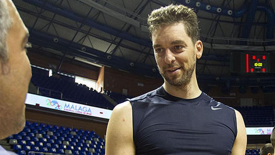 Pau Gasol, este miércoles en Málaga.