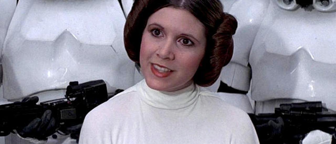 Carrie Fisher como la princesa Leia en &#039;Star Wars&#039;.