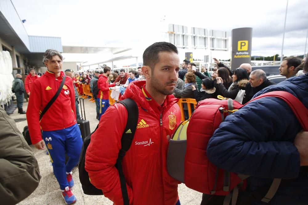 La selección española ya está en Asturias para su partido ante Israel