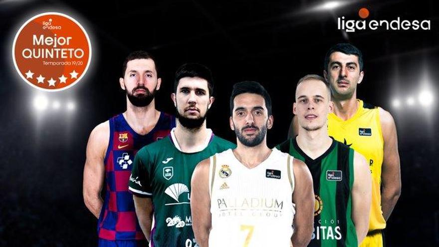 Los 5 integrantes del equipo ideal de la Liga Endesa.